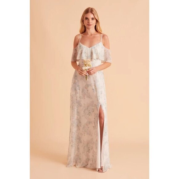 Birdy Grey Jane Slit Convertible Blush BouquetMaxi Formal Bridesmaid Dress S NWT - Picture 2 of 16